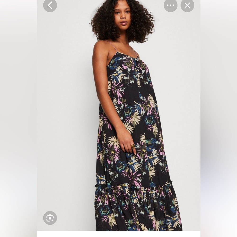 Scotch & Soda park in bloom Maxi Dress Black size 38 M summer dress women's New - Picture 13 of 13
